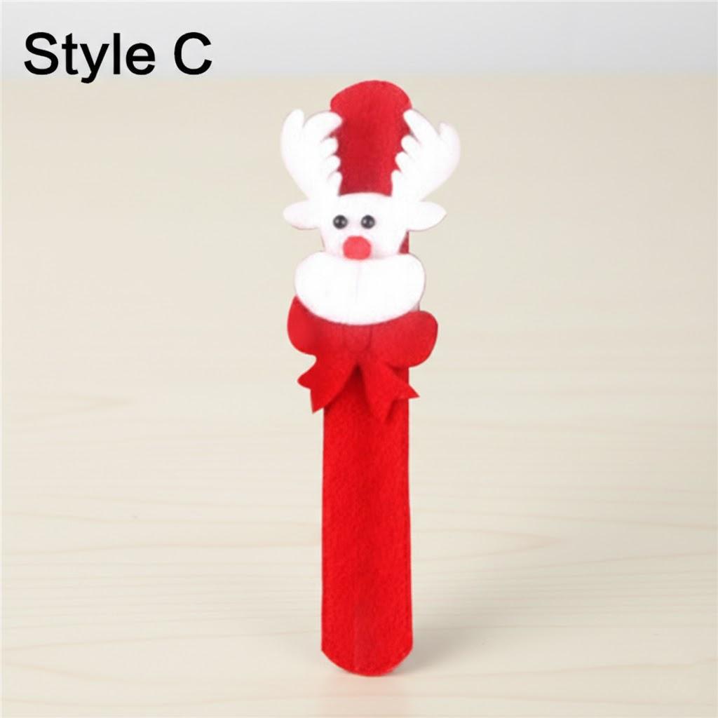 Glowing Christmas Bracelets Circle Wrist Bands Light Up Wristbands for Xmas Party Decoration Elk Wrist Band