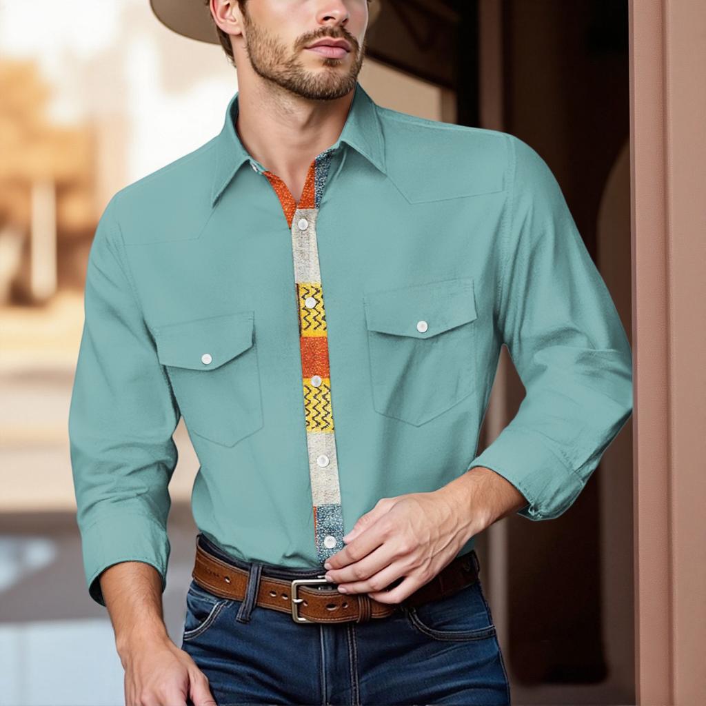 Men'S Fashionable Lapel And Shoulder Length Short Sleeved Casual Top