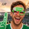 Football Shape Glasses Glasses Soccer Themed Decorative Lightweight Paper Frame Colorful Party
