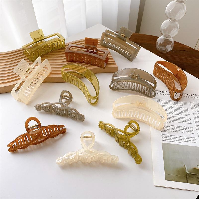 Elegant Vintage 13cm Hair Claw Clip For Women Retro Aesthetic Accessory In Colors Multiple