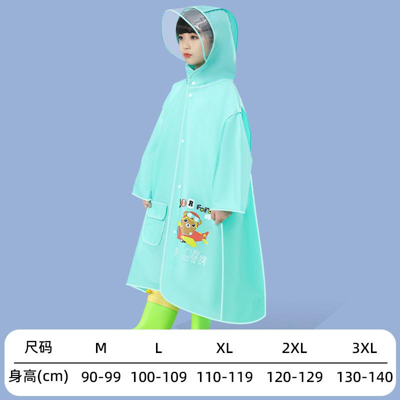 Tecknad regnkappa och ryggsäck för barn - Vattentät, snabbtorkande, för pojkar och flickor, idealisk för förskole- och grundskoleelever