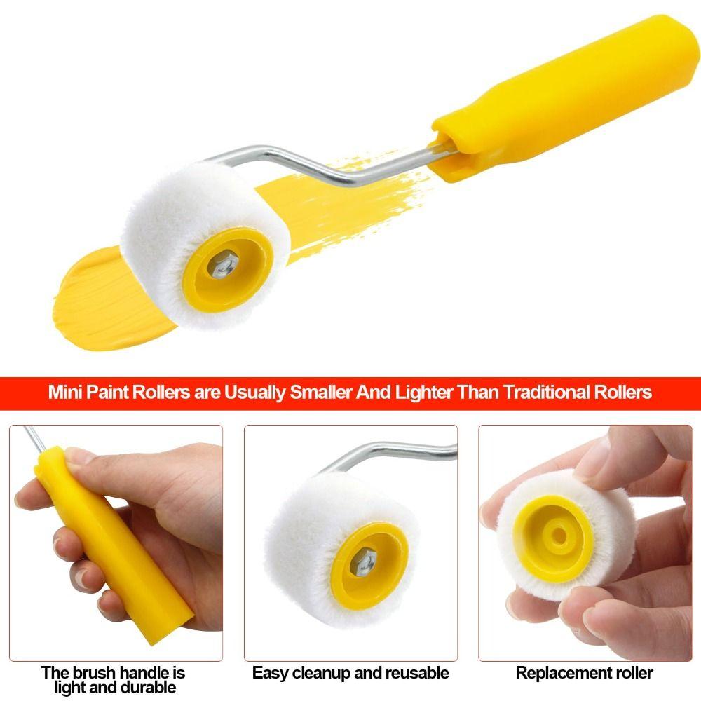 Ergonomický design Zastřihovací váleček s okrajem Vlněný Malé štětce Mini válečky na malování Malířské nástroje