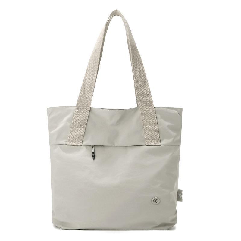 Модная женская одноплечевая сумка, повседневная и простая сумка-тоут, водонепроницаемая сумка кремовый