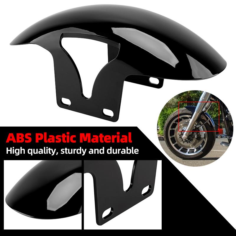 Motorcycle Accessories For Harley Softail M8 Fatboy FLFBS FLFB 2018-up Front Fender Short Mudguards Protector Cover Gloss Black