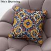 Bohemian Floral Tile Throw Pillow Covers Pattern Cushion Cover Suitable for Sofa Bedroom Car Pillow Cover