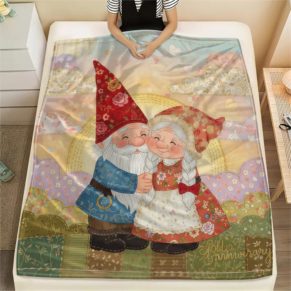 1 Stück Valentinstag Druck Flanelldecke, Hohe Qualität, Bequem für Alle Jahreszeiten, Heimdekoration, Perfekt für Weihnachten, Geburtstagsgeschenk