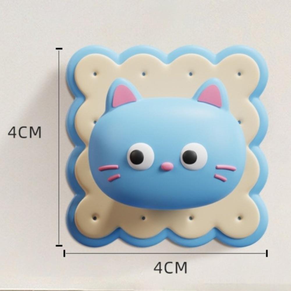 

Мультяшна лялька-кіт Наклейки-бампери для дверей Захист від защемлення Безшумна накладка на дверні ручки Для домашнього використання синій