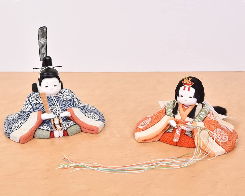 Hina-Puppen, kompakt, rundes Gesicht, Kimekomi, süß, stilvoll, Koichiko, süße Hina-Puppen, Aufbewahrungsdekoration, Mini-Größe, Hina Jinya