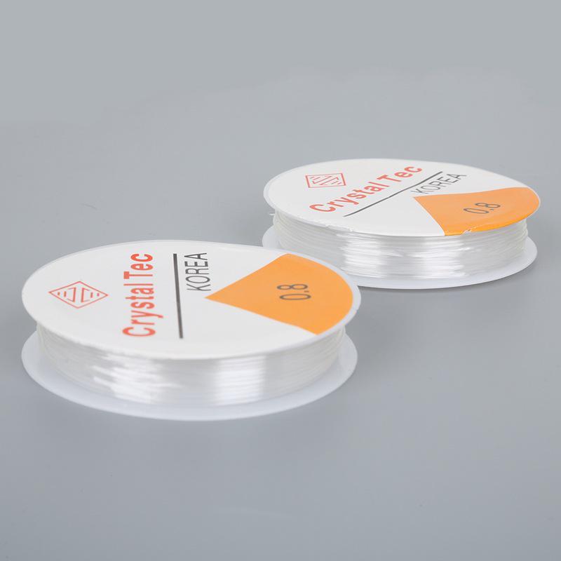 Klare, weiße, elastische Kristallperlenschnur für selbstgemachten Schmuck und Buddha-Perlen