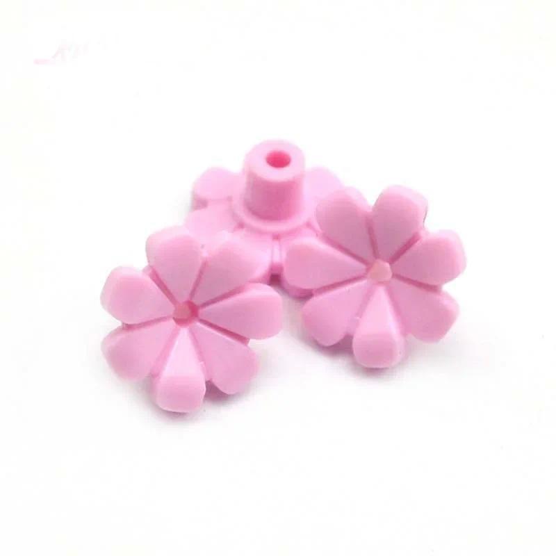 200pcs Moc 32606 3741 Building Blocks Bricks Plant Flower with Bar and Small Pin Hole Compatible Cherry Blossom Tree House Toys