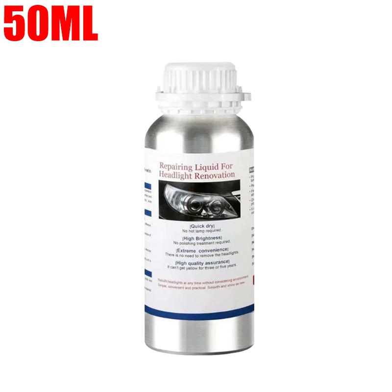 Car Headlight Repair Liquid Scratch Repair Agent 50ML/100ML Repair Equipment Clean Headlights Liquid Polymer Lamps Regeneration