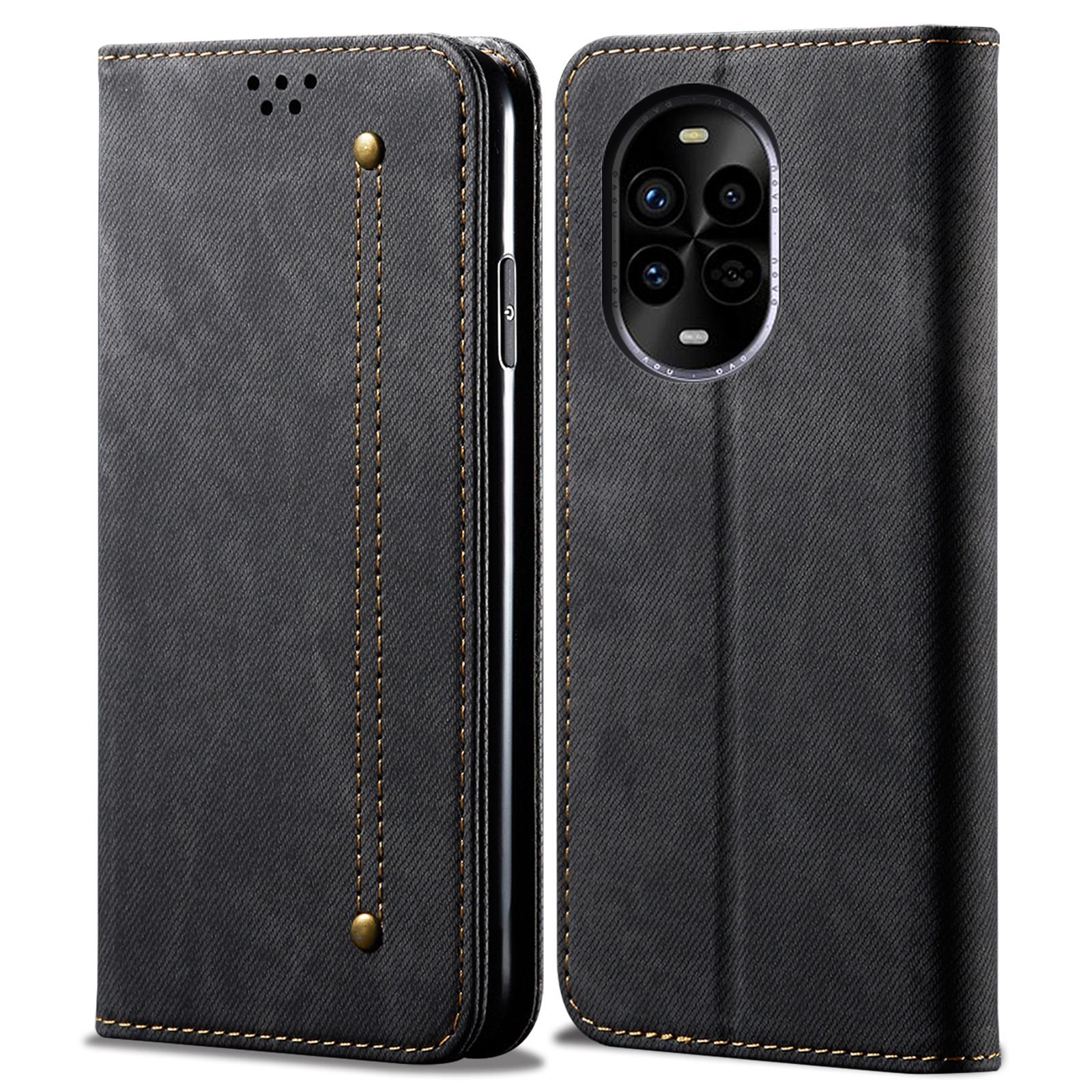 For Huawei nova 13 Pro 5G Case Jeans Cloth Texture Anti-Scratch Leather Stand Phone Cover