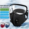 Fahrrad Gesichtsmaske mit Filter Brille Staubmaske Sport Waschbar Wiederverwendbar Gesichtsmaske für Männer Bandana Aktivkohlefilter