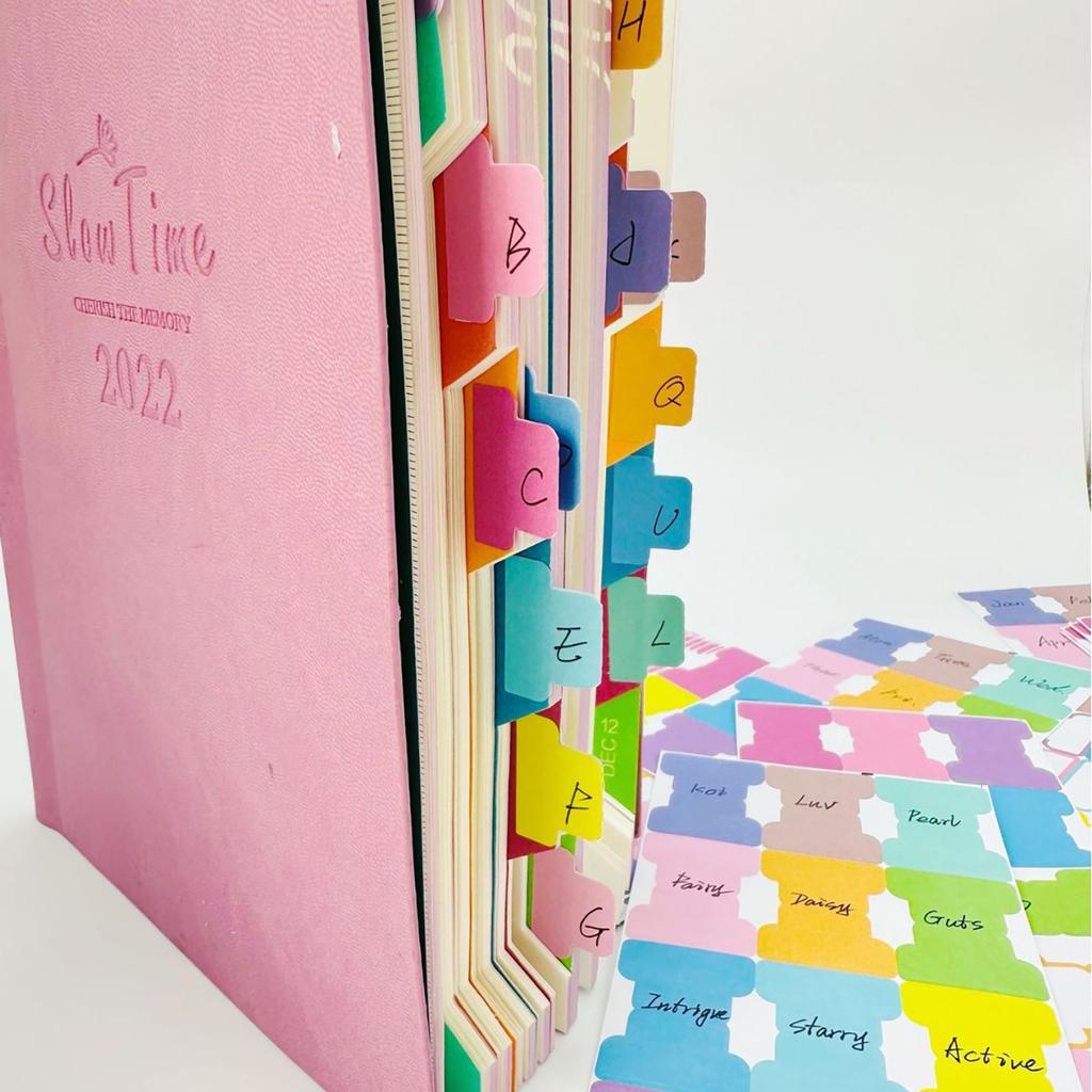 120Pieces Adhesive Index Label Writable Colored Label Adhesive Label Page Marker for Notebook Journal Planner