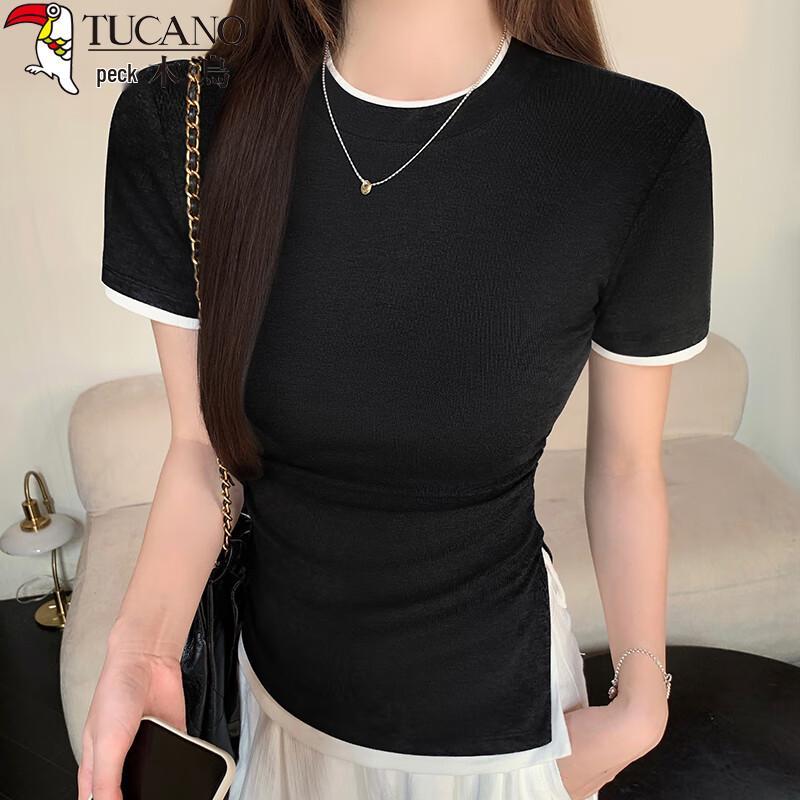 Woodpecker Women s Color Block Slit T-Shirt XL