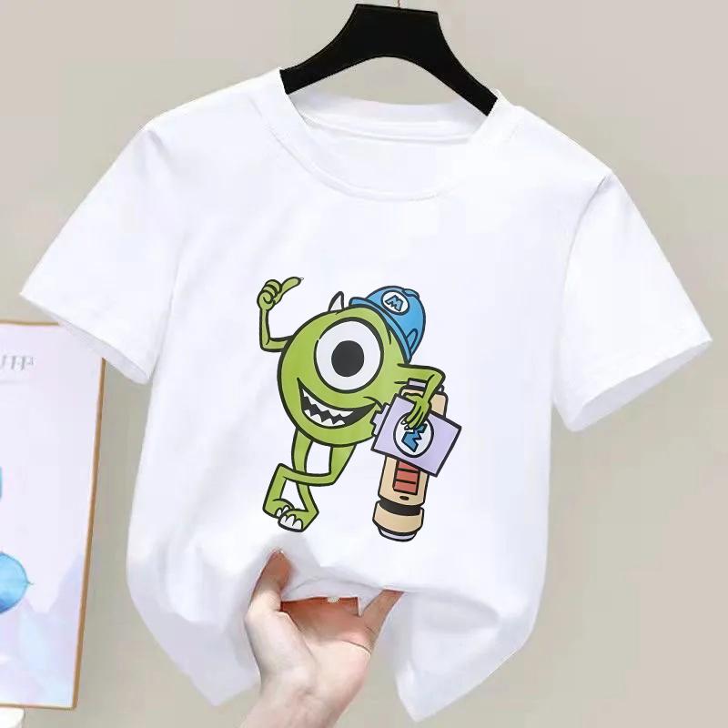 Disney Baby Boys Girls Tees Clothing Fashion Summer T-Shirt Monsters Inc Print Kids Short Sleeve T-Shirt
