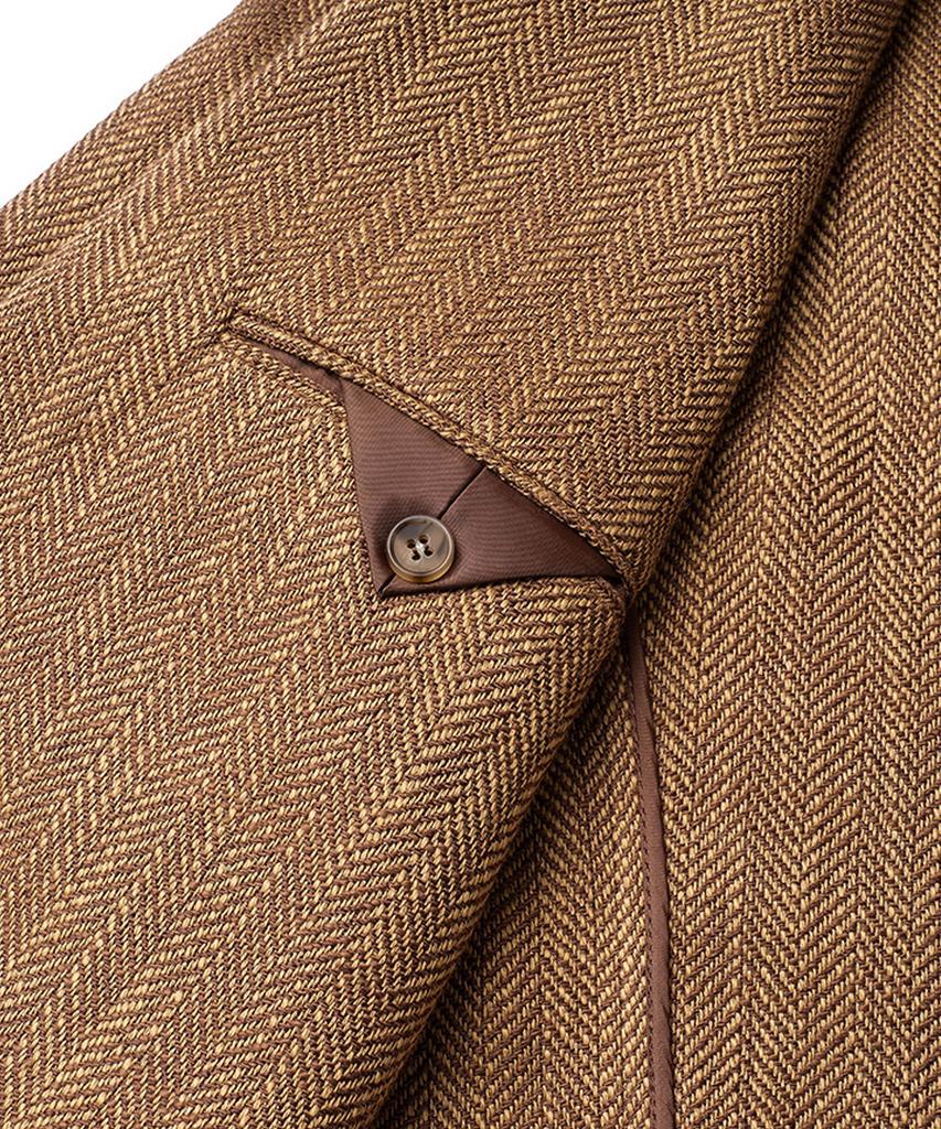 Edwardmax Herringbone Linen Cotton Sports Summer Jacket