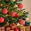 8cm Christmas Balls 2 Pieces Lightweight Reflective Pendant 8cm Christmas Balls Ornaments for Tree for Indoor Outdoor Party Home