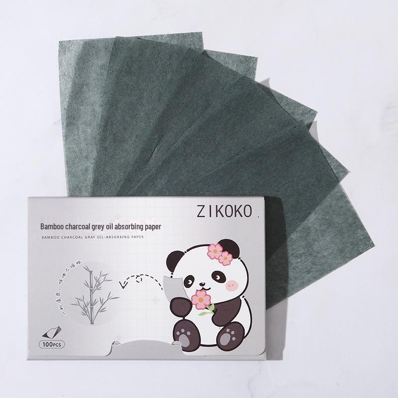 ZIKOKO Portable Oil-Absorbing Facial Papers - 100 Sheets, Fragrance-Free, Removable Box, Oil-Control
