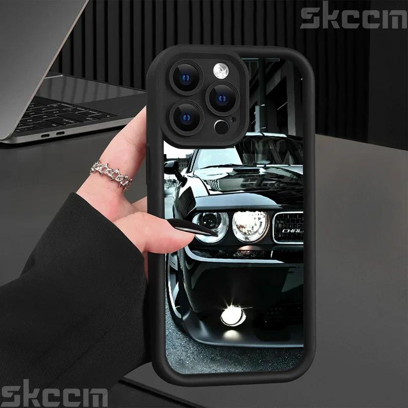 Fashions Car Pattern Silicone Phone Case For iPhone 16 Pro Max 15 14 11 12 13 7 8 16 Plus XS X XR Matte Shockproof Soft Cover