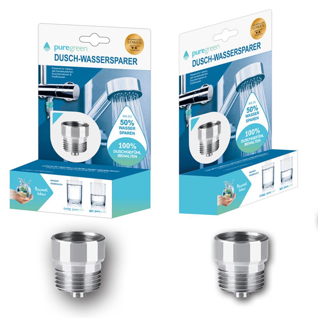 2 Pieces Water Flow Control for Valve Stainless Steel Water Saver for Shower Heads 1/2 Inch Shower Flow Limit Reducer