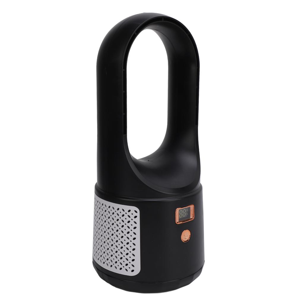 USB Desk Fan 6 Speeds Wind Quiet Portable Bladeless Cooling Fan with Power Display for Home Bedroom