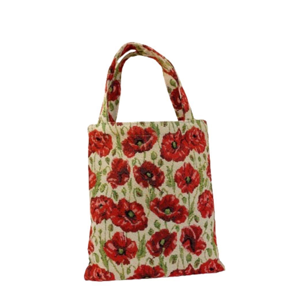 

Бытовой клатч-кошелек с цветочным принтом, ретро-цветочная сумка, сумка для покупок красный