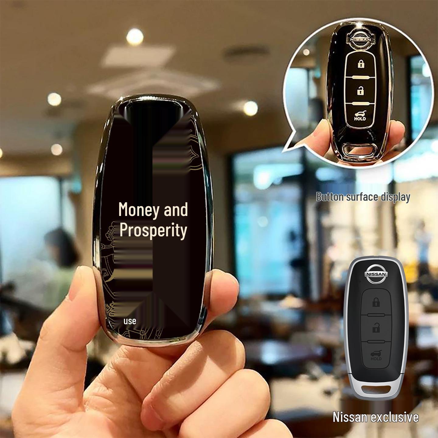 

Compatible Key Covers for Nissan: Sylphy, Teana, X-Trail, Tiida, Qashqai, Kicks, Terra, Tanlanda.