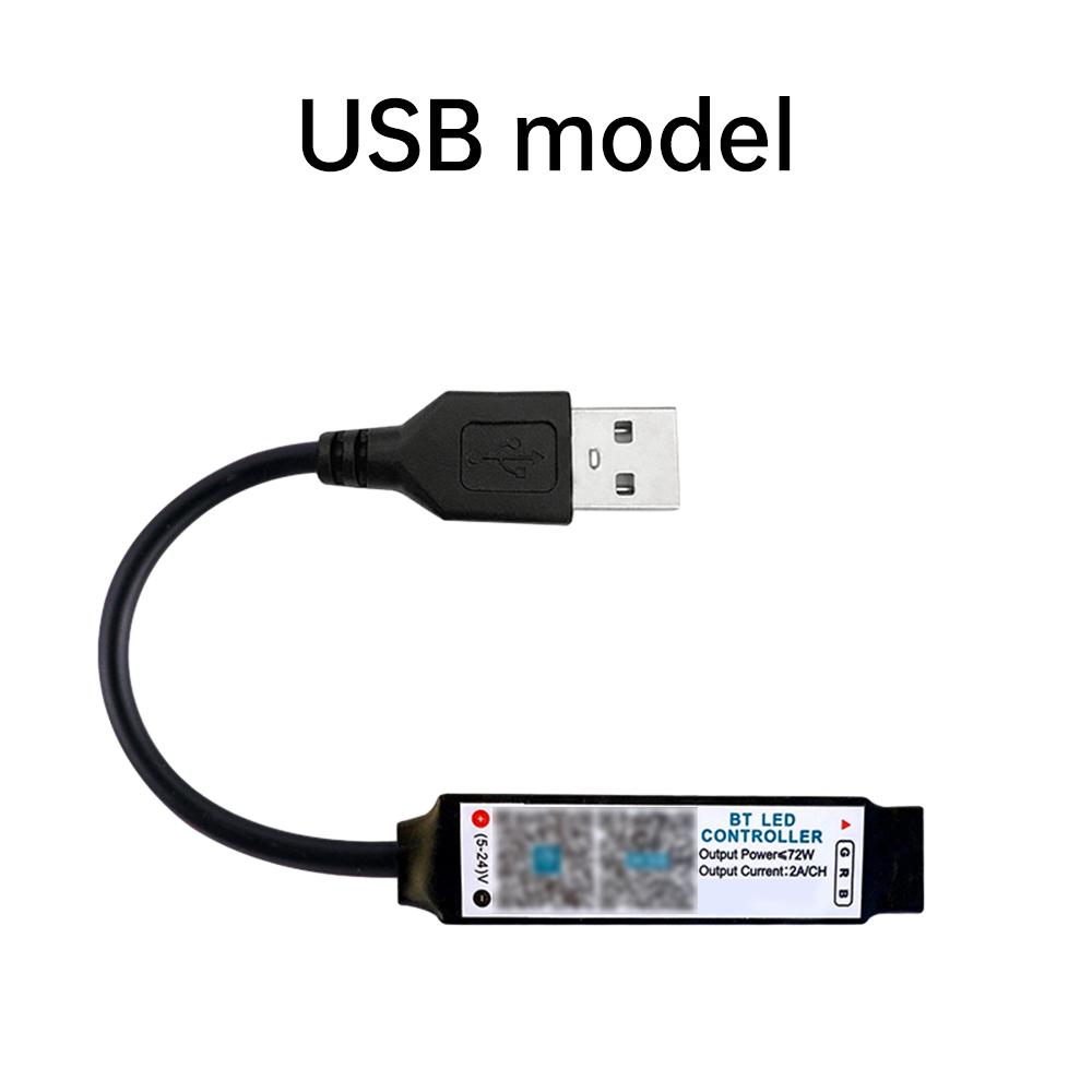 

Цветная светодиодная лента RGB, интеллектуальный контроллер, управление через приложение Bluetooth 2.4G, управление затемнением светодиодов, автоматический переключатель, интерфейс USB/DC