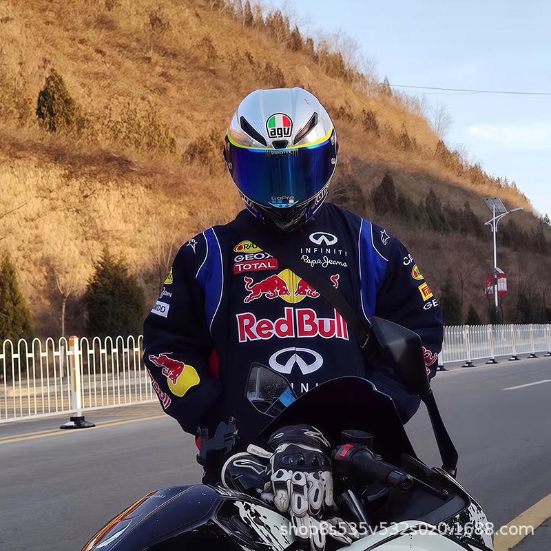 Vintage F1 Rennsport Windbreaker Motorradjacke für Herren & Damen - Gestickter Lässiger Frühjahrsanzug