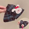 Sweet Plaid Cloth Hair Claws Cute Bowknot Rabbit Bear Shark Clip For Girls Korean Style Cartoon Hair Barrettes Hair Accessory