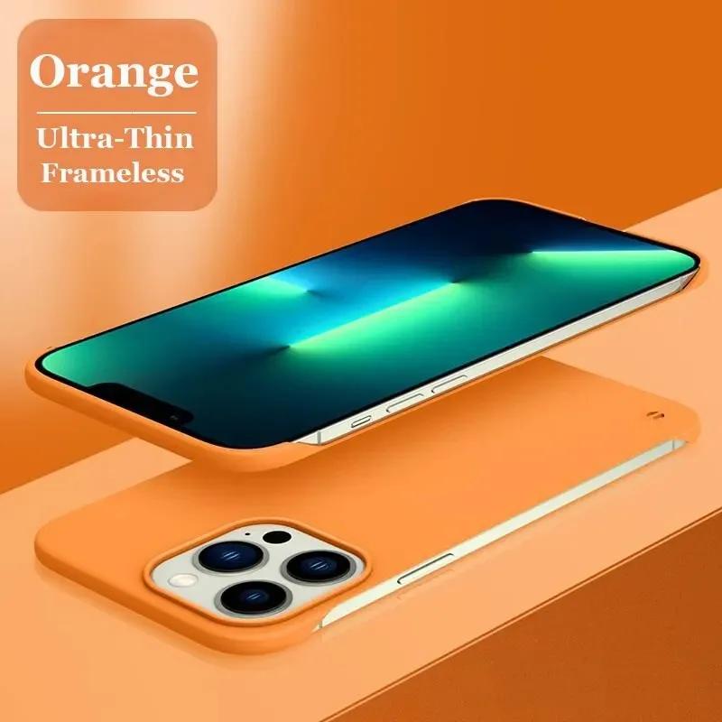 Coque Rigide Ultra Fine Mate Sans Bord Pour iPhone 15 14 13 12 Mini 11 Pro Max X XR XS SE 7 8 Plus Housse Arrière Antichoc