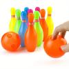 12 Stück/Set Mini-Bowling-Set Enthält 10 Kegel und 2 Kugeln Kunststoff-Bowlingkugel-Spielzeug für Zuhause Outdoor-Sport Muttertagsgeschenke ZSY