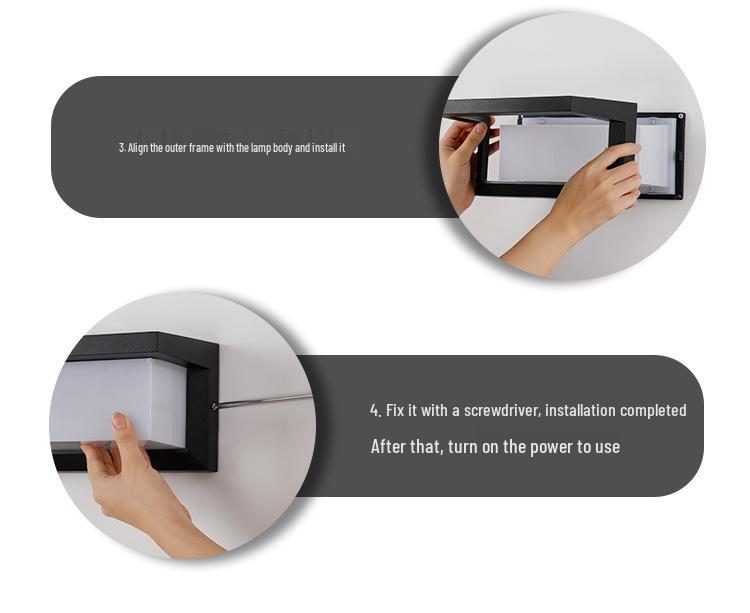 Waterproof Wall-Mounted Outdoor Light for Corridors, Staircases, Balconies, and Bathrooms.