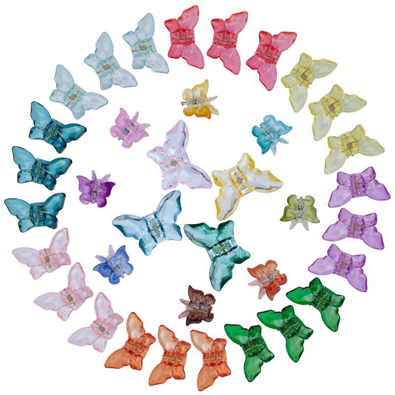 36 Stück Schmetterlings-Haarnadeln für Mädchen, Haarspangen, ohne das Haar zu verletzen, Styling-Werkzeuge, Haar-Accessoires