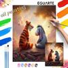 Tigger Eeyore Oil Painting Kit Home Bedroom Wall Decor Handmade Gift for Friends Relaxing Art Craft Custom Room Ornament Set
