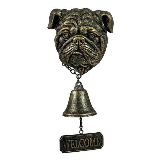 Dog Welcome Bell Vintage Shopkeepers Bell Wall Mounted Dog Door Bell with Welcome Sign for Farmhouse Home Front Door Entrance