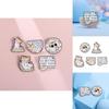 Adorable Cartoon Cat Themed Metal Brooches For Fun Fashionable Accessories For Everyone