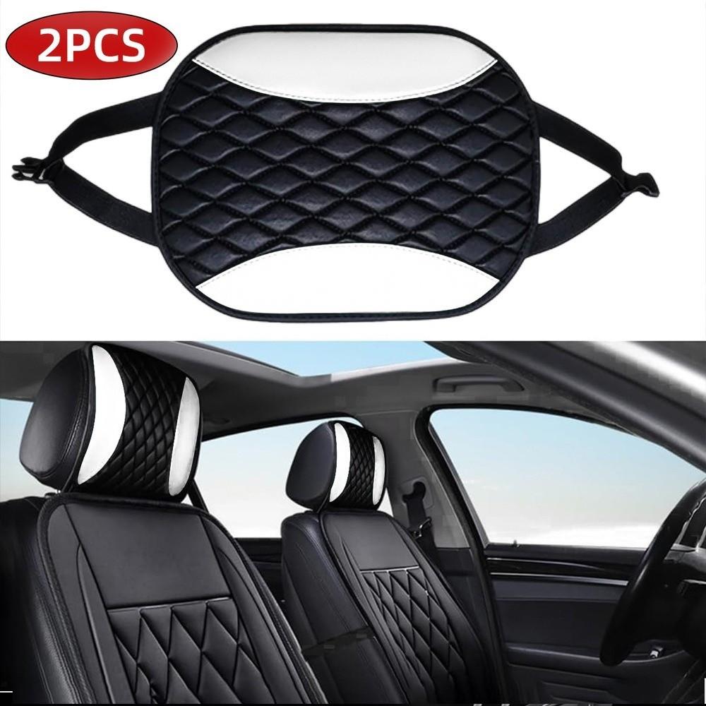Design Car Headrest Covers PU Leather Auto Neck Support Head Rest Cushion Cover Car Interior Decor