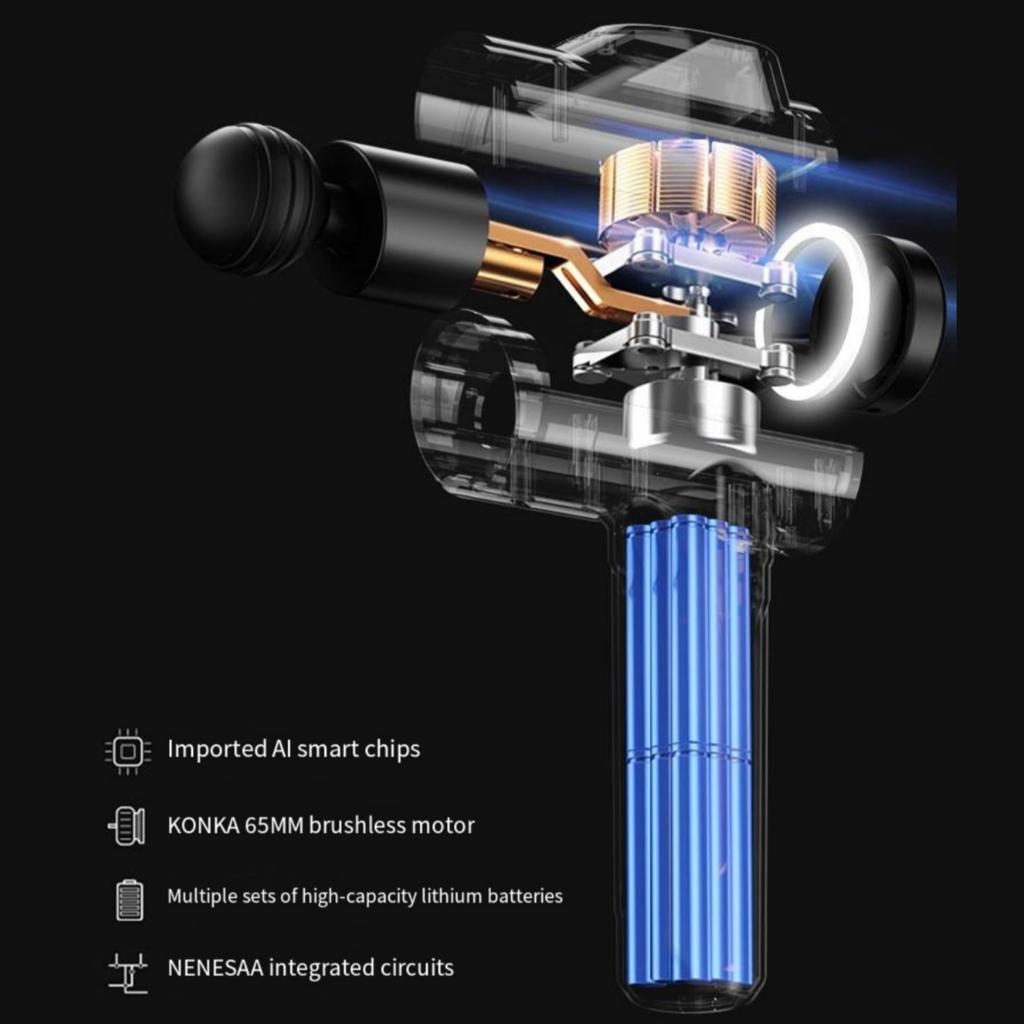 Muscle-Relaxing Tool Impact Body Massager1800mAh8Head Massage16800Turn/Minutes6Gear Adjustment3500Times/Minutes