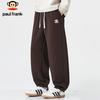 Paul Frank Men's Loose Fit Wide-Leg Curved Sweatpants