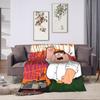 Peter Griffin  Flannel Blanket Winter  Soft Durable Throw Blanket for Boy Girl Bedroom Fluffy Bedspread Sofa Bed Cover
