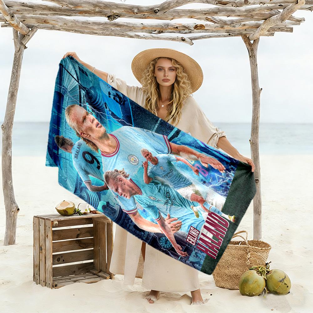 Haaland Beach Towel Quick-Dry Soft Microfiber Comfortable Lightweight Suitable for Swimming, Gym, Camping, Yoga Vacation