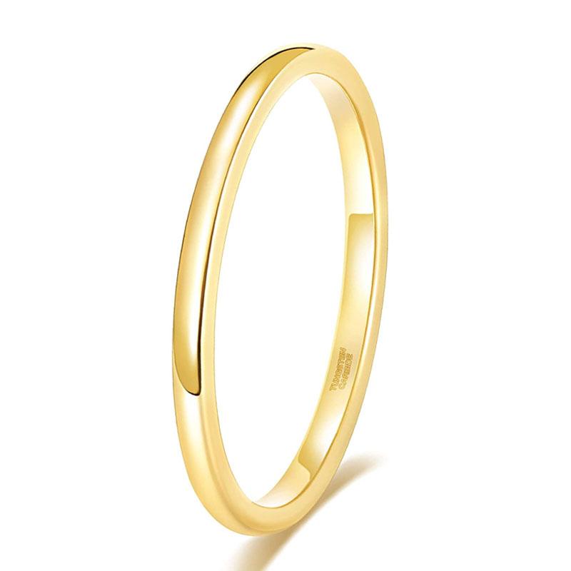 

Tigrade Gold Color Tungsten Ring Couple Men Women Classic Wedding Engagement Band 2/4/6/8mm Special Write Engraving / 4