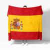 Spain Emblem Flannel Blanket Spanish Flag Throw Blanket Cozy Soft Lightweight Warm 30x40inch 40x50inch for Couch Sofa Bed
