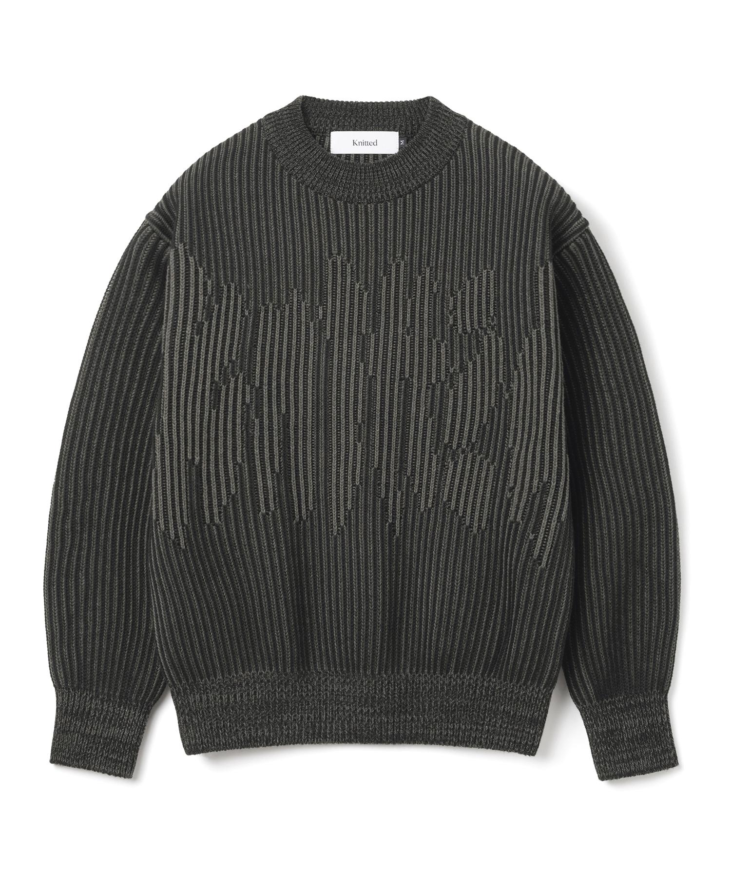 Nitied Two-Tone Ribbed Logo Knit Black M
