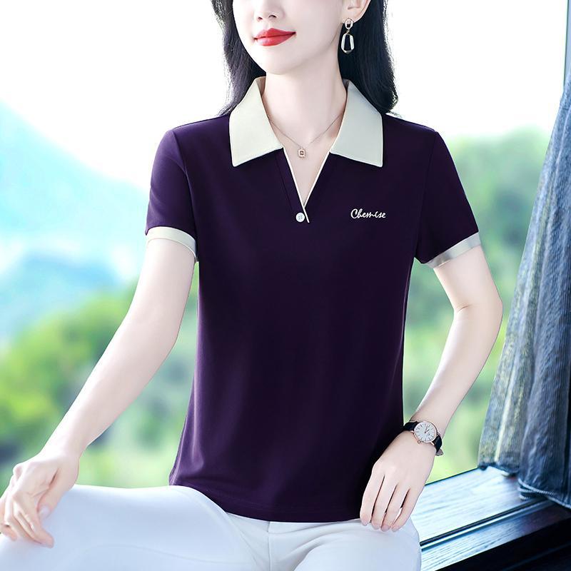 

2026 Women s Breathable Cotton-Linen Short Sleeve Slimming Casual Top 3XL (130-140 jin)