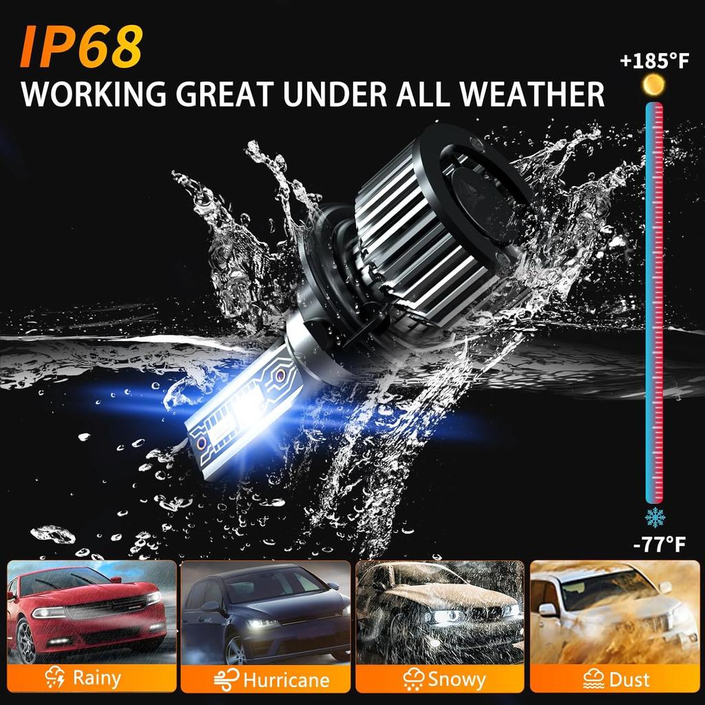 Compatible For GMC Yukon 2007 2008 2009 2010 2011 2012 2013 2014 Fog Light Bulb,Pack Of 4