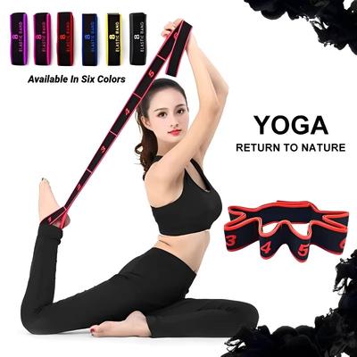 8 Section Style Dance Yoga Stretching Belt Pilates Fitness Tension Digital Elasticity Latin Elastic Stretch Resistance Band