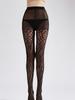Leopard Print Sexy Vintage Jacquard Pantyhose Leg Slimming Stockings For Women, Thin Summer Black Base Socks